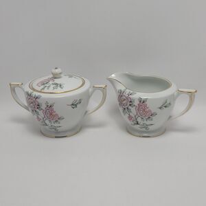 Mikado China Malay Made In Occupied Japan Sugar Bowl With Lid and Creamer